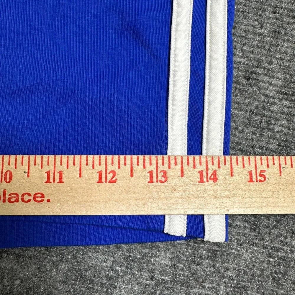 Adidas Mens 2XL Royal Blue 3-Stripe Athletic Shorts Drawstring Pockets